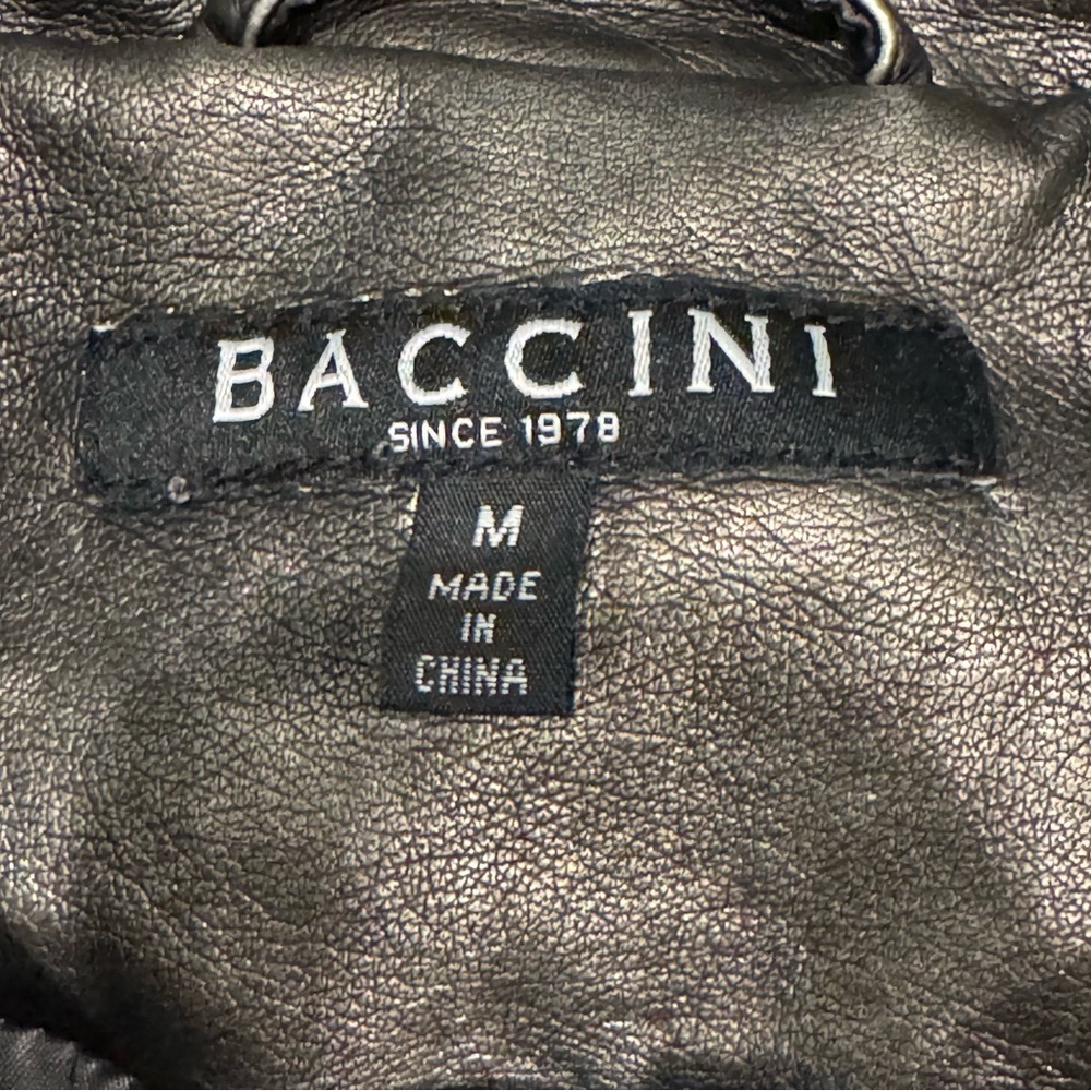 Baccini Silver Leather Motorcycle Jacket - image 5
